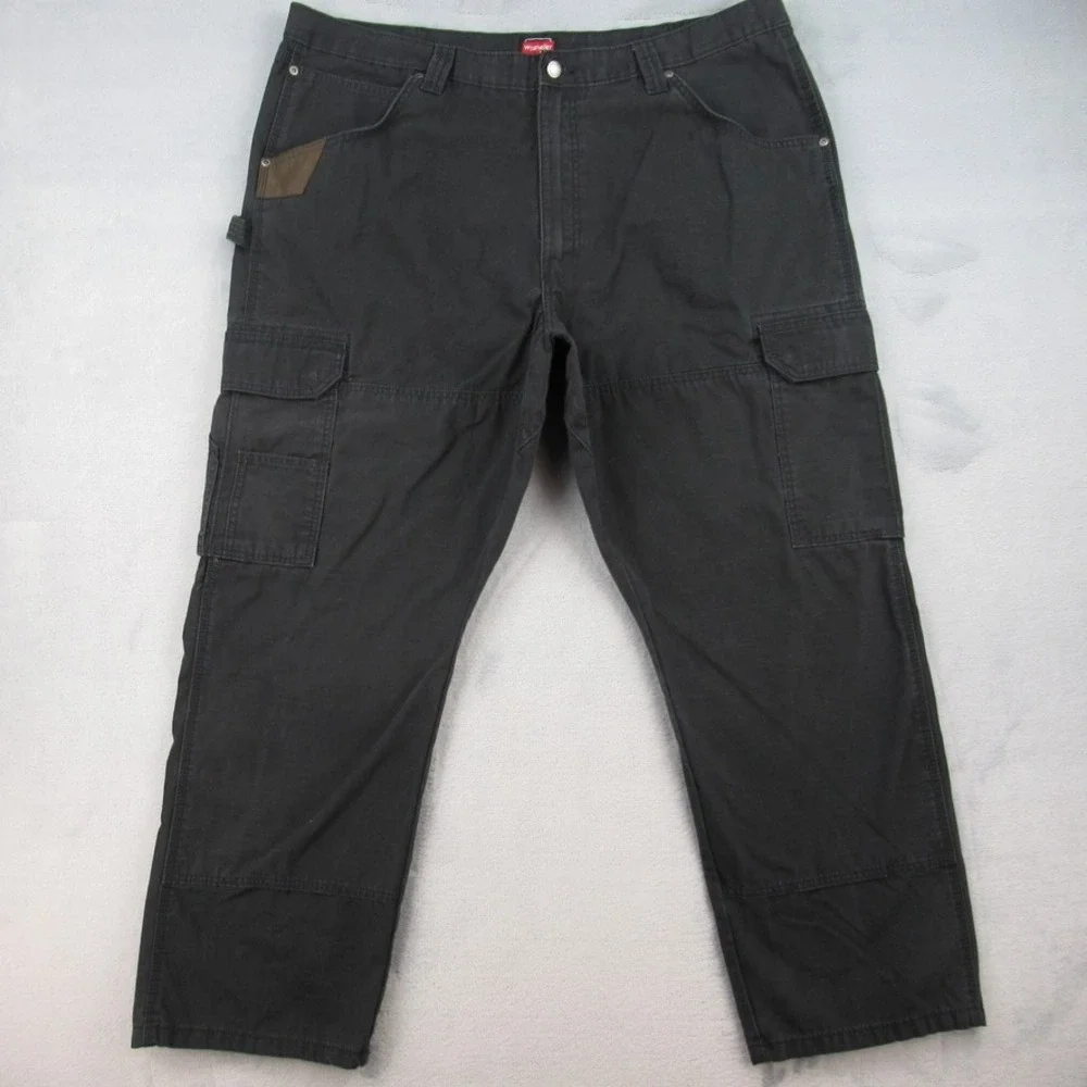 Wrangler Workwear Mens Black Ripstop Cargo Pants 10WMWR1BL 42x30